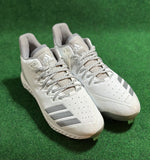 Adidas Icon Bounce Low Metal Baseball Cleats CG5252 White/Grey Men's Size 12 - Hot-Bat Sports