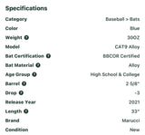 Marucci CAT 9 33” 30oz