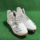 Adidas Icon Bounce Mid Baseball Metal Cleats White Grey CG5181 Men's 13.5 - Hot-Bat Sports