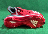 Adidas Mens Icon Bounce Baseball Cleats Red White Low Top CG5242 - Hot-Bat Sports