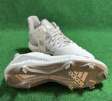 Adidas Icon Bounce Low Metal Baseball Cleats CG5252 White/Grey Men's Size 12 - Hot-Bat Sports