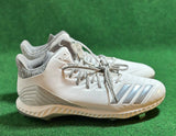 Adidas Icon Bounce Mid Baseball Metal Cleats White Grey CG5181 Men's 13.5 - Hot-Bat Sports