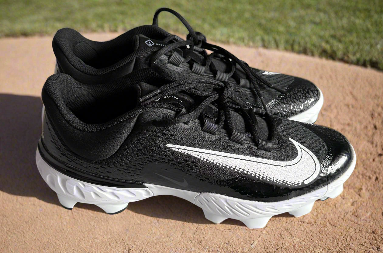 Nike Alpha Huarache Elite 4 Low MCS Men Size 10 Black Baseball Cleats