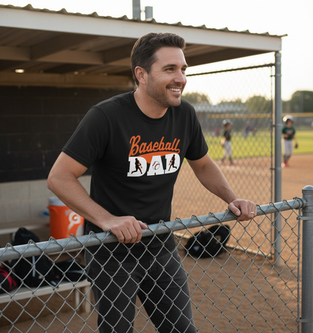 Baseball Dad t-shirt lifestyle photo