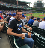 Bleacher bum at Wrigley Field