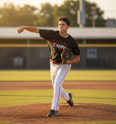 Chin Music t-shirt with actual design
