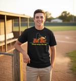Teenager wearing Hot Bat Logo t-shirt