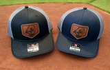 Leather patch custom hats - Hot-Bat Sports